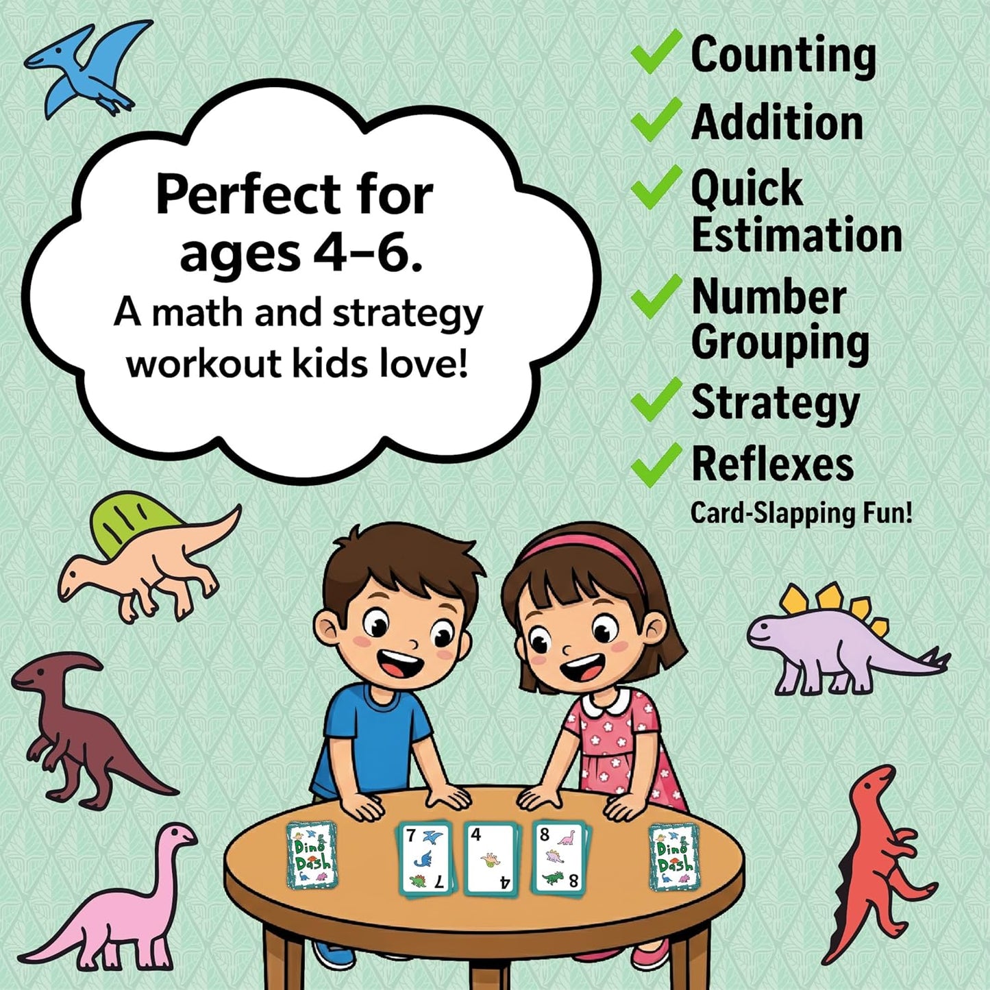 Niche Nation Games Bug Bash Card Game- Award-Winning Kids Brain Game for Ages 7-12 - Quick-Counting Bug-Slapping Game Fast, Fun, and Frenetic - Smart Card Game for Kids 7-12 and 2-4 Players