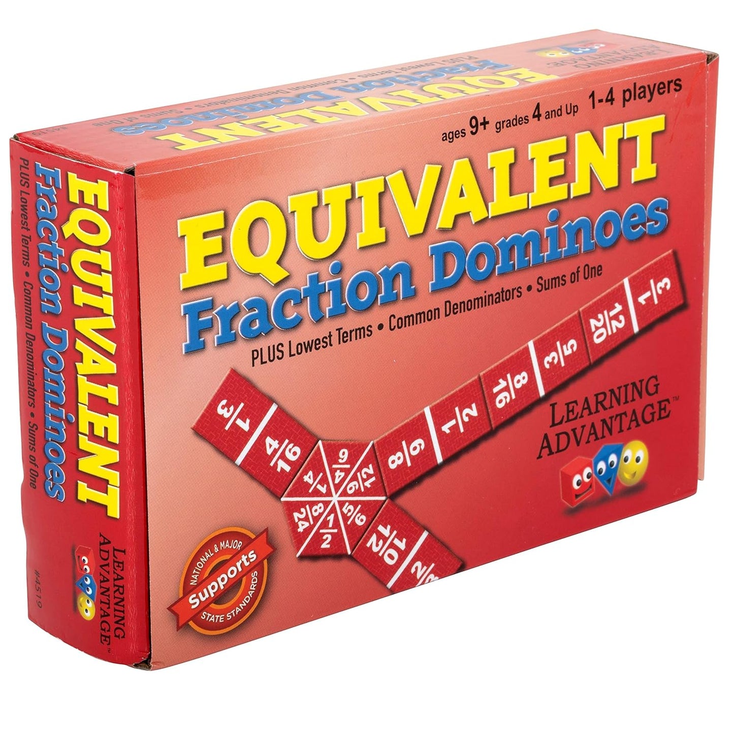LEARNING ADVANTAGE Equivalent Fraction Dominoes | Math Games for Kids | Teach Fractions | Classroom or Homeschool Learning