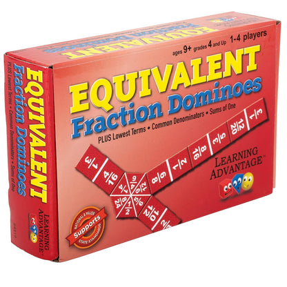 LEARNING ADVANTAGE Equivalent Fraction Dominoes | Math Games for Kids | Teach Fractions | Classroom or Homeschool Learning