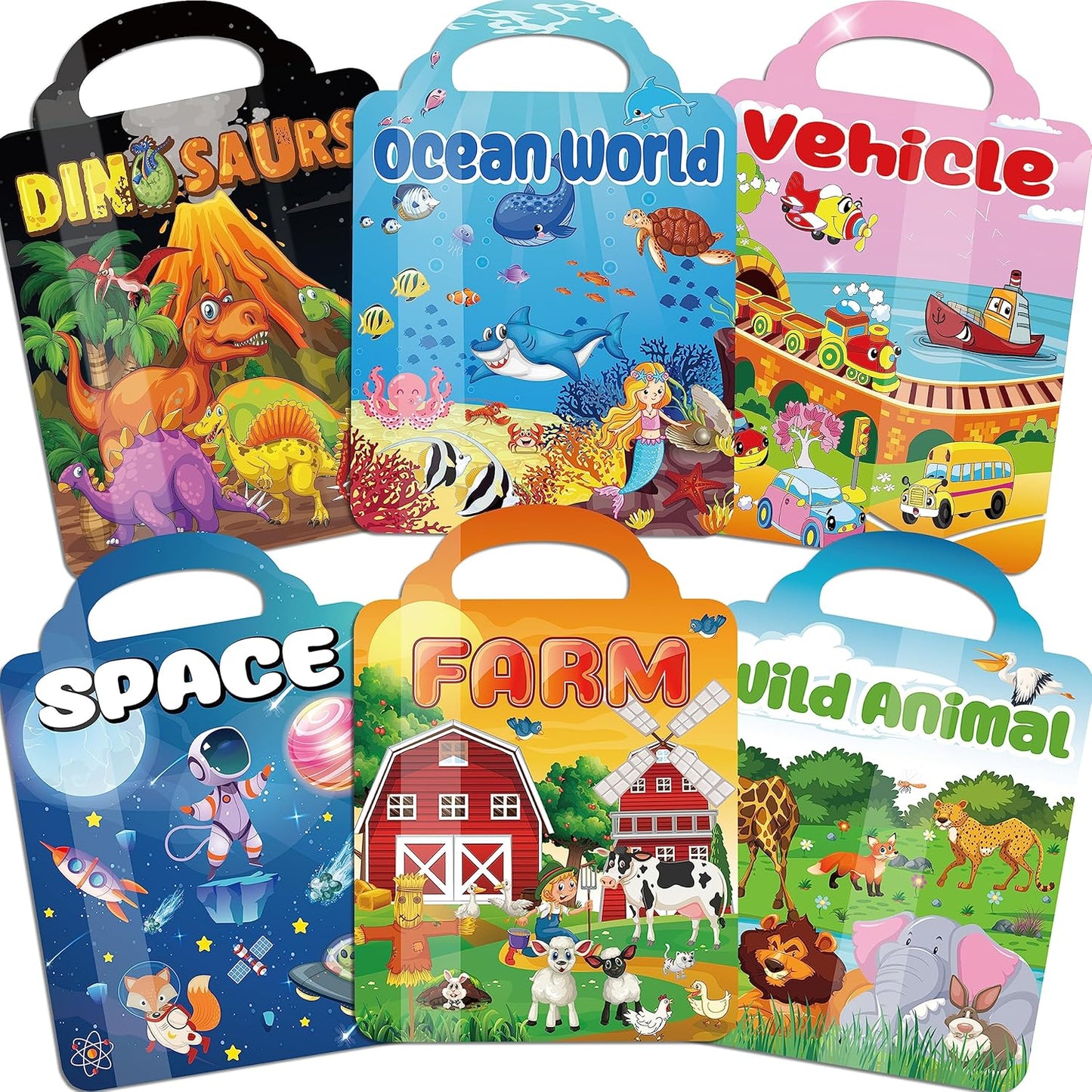 Kalysky 12 Set Reusable Sticker Books for Toddlers 2-4 1-3, Kids 3D Puffy Sticker Activity Books, Birthday Party Favors Goodie Bags Stuffer