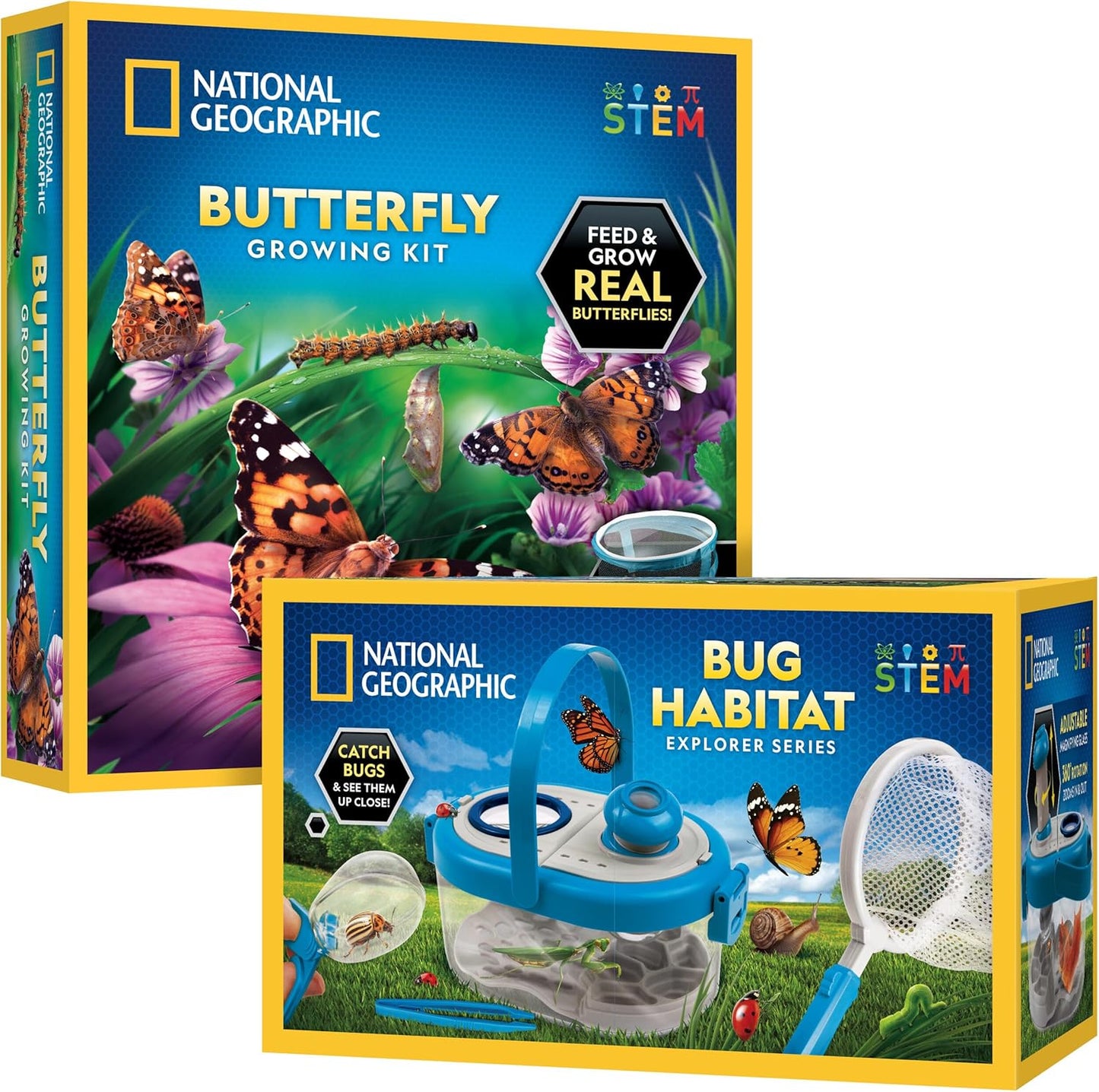 National Geographic Bug Catcher Kit for Kids - Kids Bug Habitat with Magnified Viewer, Bug Catcher, Tweezers & Learning Guide, Insect Habitat, Outdoor Toys, Kids Bug Catching Kit, Bug Box