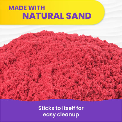 Kinetic Sand, Stamp N' Roll Crayon Multi-Pack with 12 oz Purple, Green, Blue & Red Play Sand, Toddler Toys, Arts and Crafts Kids Toys for Girls & Boys Ages 3 and up