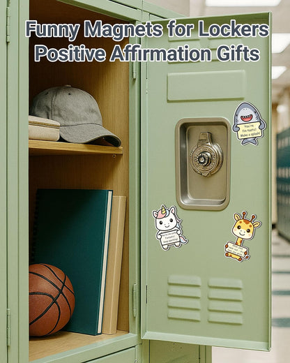 26PCS Emotional Support Animal Magnets for Fridge, Funny Magnetic Animals for Kids & Adults, Cute Locker Decorations for Girls Boys, Teacher Stickers for Classroom Rewards, Inspirational Gifts