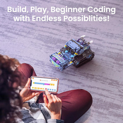 Sillbird Robot Building Kit with Remote Control STEM Gifts for Kids Boys Ages 8-12, Coding Robotic Technic Creative Toys for Birthday - Build 5in1 Model with 469 Pieces