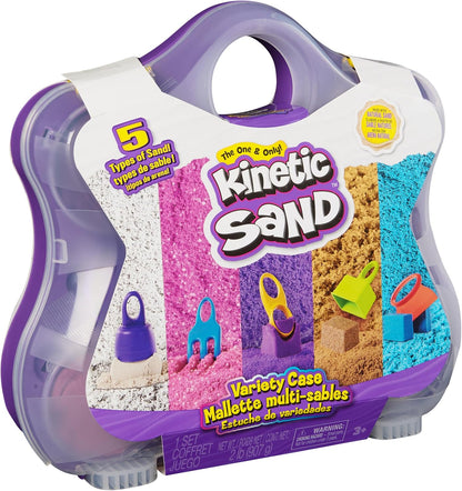 Kinetic Sand, Mermaid Palace Playset with 2.06lbs Play Sand (Neon Purple, Shimmer Teal & Beach), Tools & Folding Sandbox, Sensory Toys for Kids