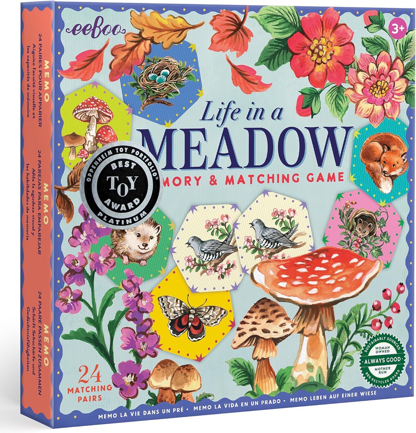 eeBoo: Memory and Matching Game - Life on Earth- 24 Pairs, Develops Recognition, Concentration, Memory & Vocabulary Skills, Age 3+