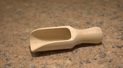 efo Versatile Wooden Scoops Set 4pcs - Multipurpose Wooden Spoons - Wood Salt and Spice Scoops – Rustic Bath Salt Scoop - Wooden Nuts Scoop - sizes: 2.4"; 3.3"; 3.9"; 6.7" / 6; 8.5; 10; 17cm