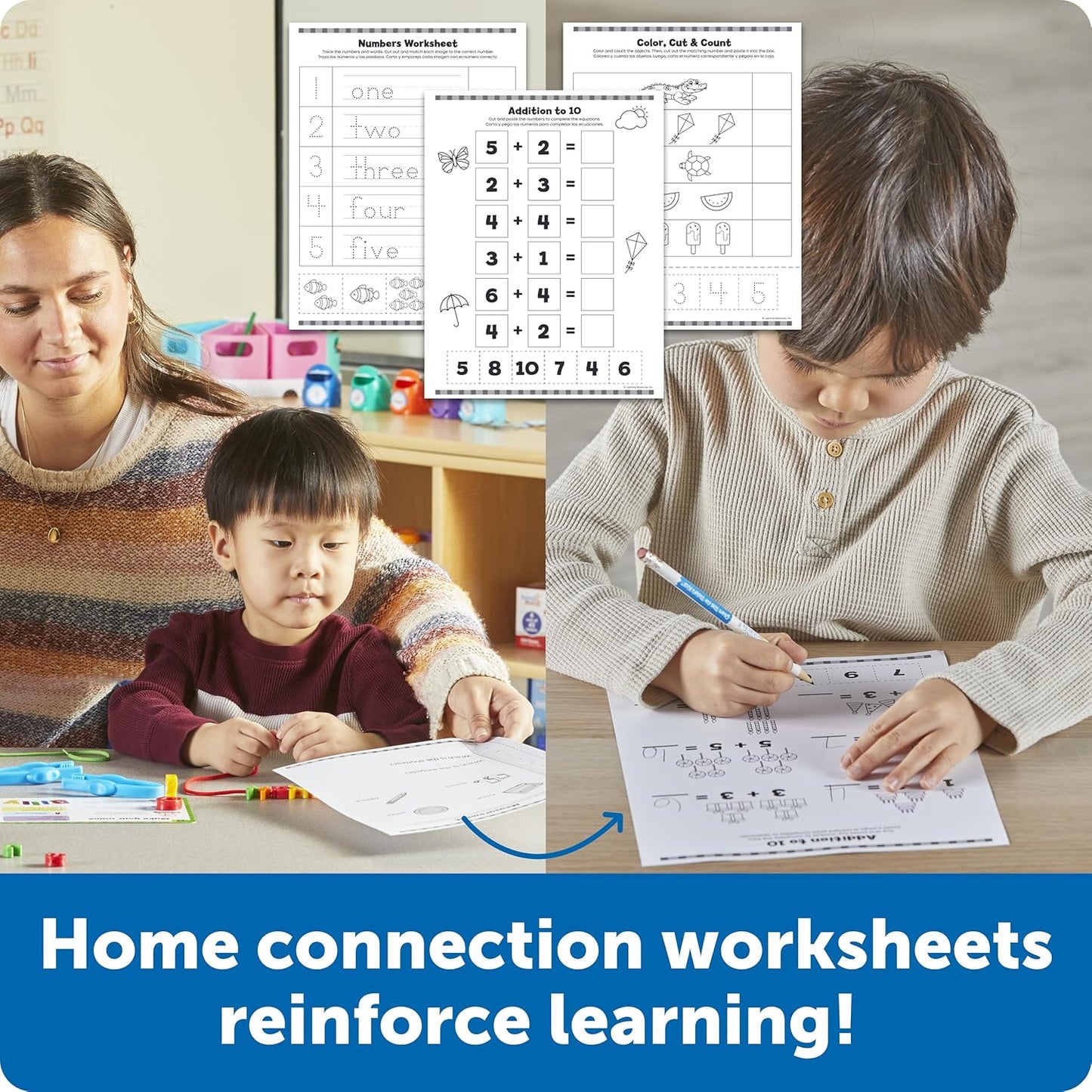 Learning Resources Skill Builders! First Grade Addition and Subtraction - Math Manipulatives, Number Recognition Skills, Classroom Must Haves, Teaching Materials, Back to School Essentials
