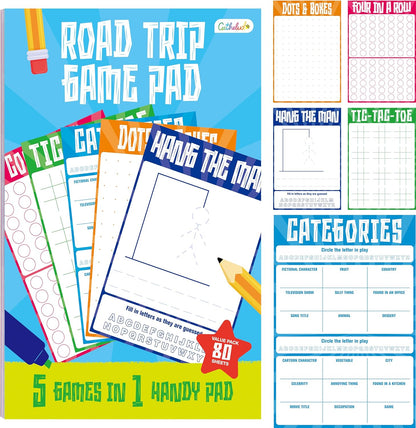 Pen Control & Tracing Activity Pad, 80 Tear-off Sheets Alphabet & Number Handwriting Practice Notepad for Kids, Letters A-Z/Numbers1-20/Patterns Tracing Workbook for Plane, Car Travel, Road Trip