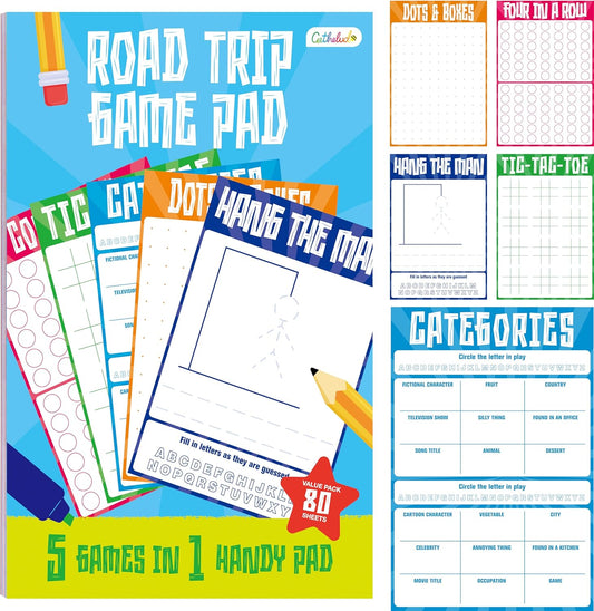 Pen Control & Tracing Activity Pad, 80 Tear-off Sheets Alphabet & Number Handwriting Practice Notepad for Kids, Letters A-Z/Numbers1-20/Patterns Tracing Workbook for Plane, Car Travel, Road Trip