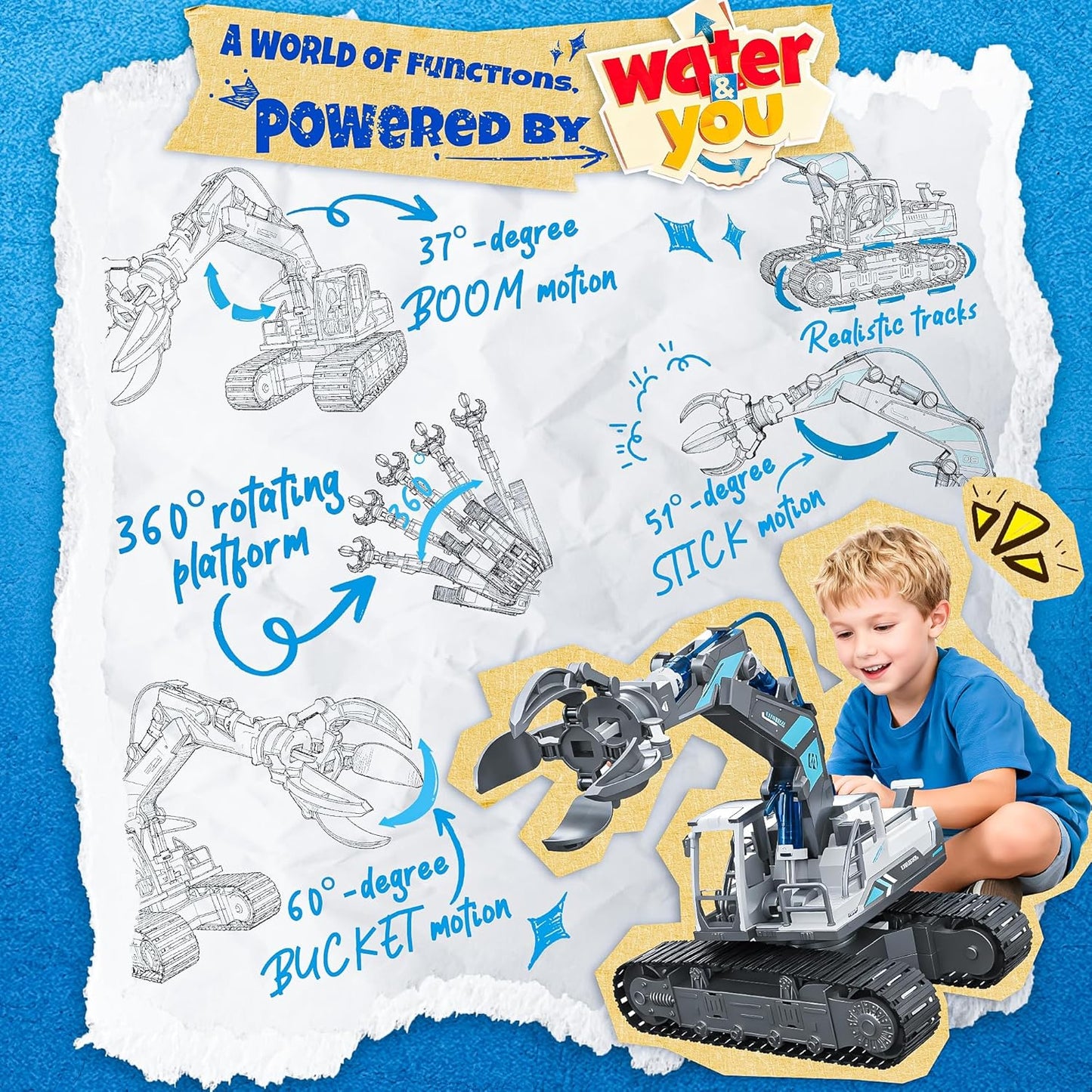 SMILESSKIDDO Science Kits for Kids Age 8-12 - 137 Pcs STEM Toys for Ages 8-13 with Hydraulic Grab, Teen Boys Gift Ideas Crane Toy, Teenage Engineering Kit Construction Vehicle Toys