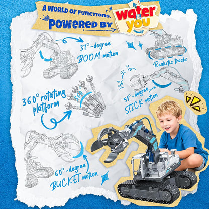 SMILESSKIDDO Science Kits for Kids Age 8-12 - 137 Pcs STEM Toys for Ages 8-13 with Hydraulic Grab, Teen Boys Gift Ideas Crane Toy, Teenage Engineering Kit Construction Vehicle Toys