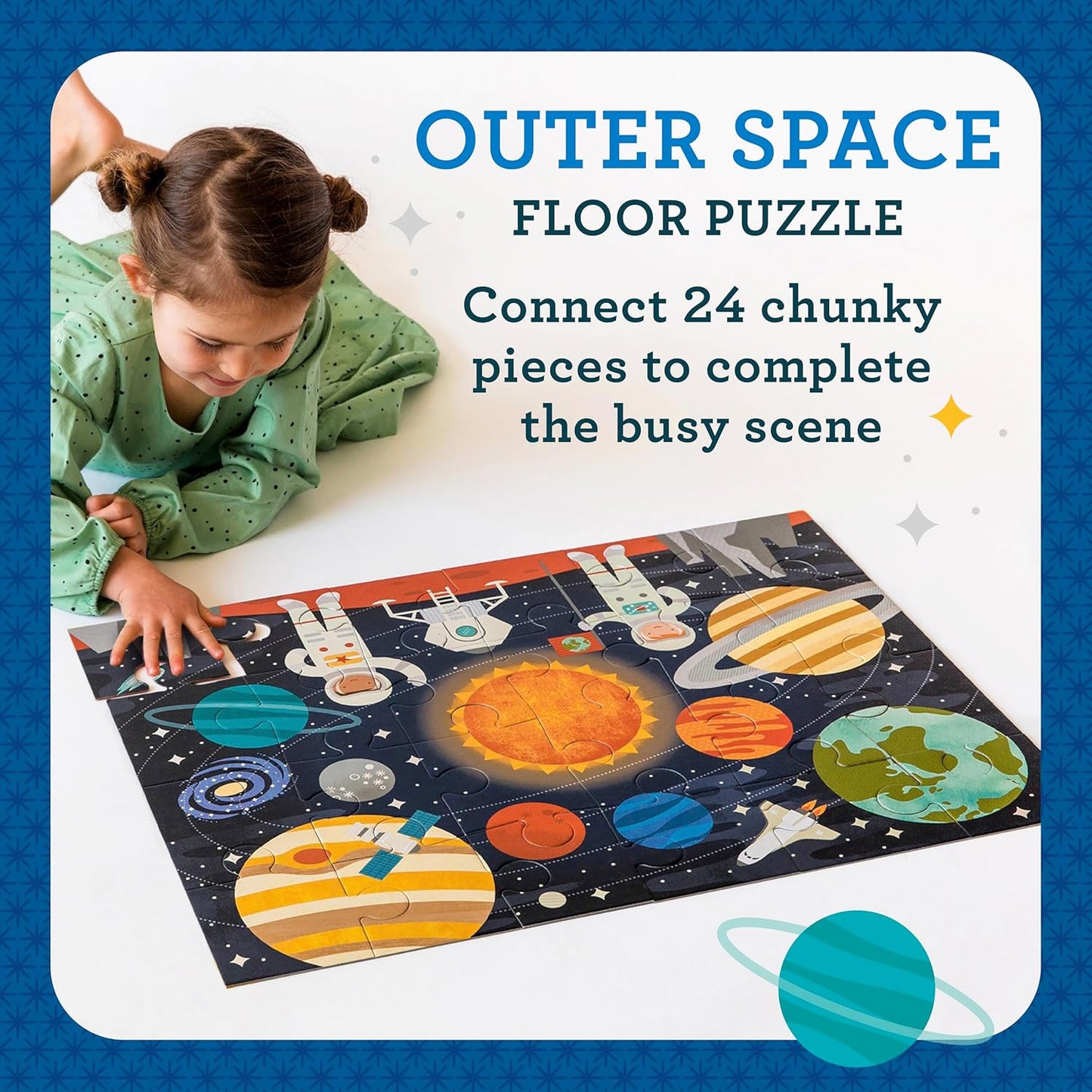 Petit Collage Floor Puzzle, Secret Garden, 24-Pieces – Large Puzzle for Kids, Completed Garden Puzzle Measures 18” x 24” – Makes a Great Gift Idea for Ages 3+