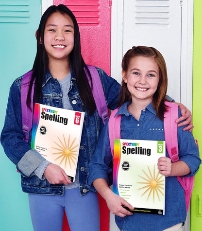 Spectrum Spelling Workbook Grade 6, Ages 11 to 12, Grade 6 Spelling, Handwriting Practice with 6th Grade Spelling Root Words, Prefixes, Suffixes, and Grammar Workbook - 160 Pages
