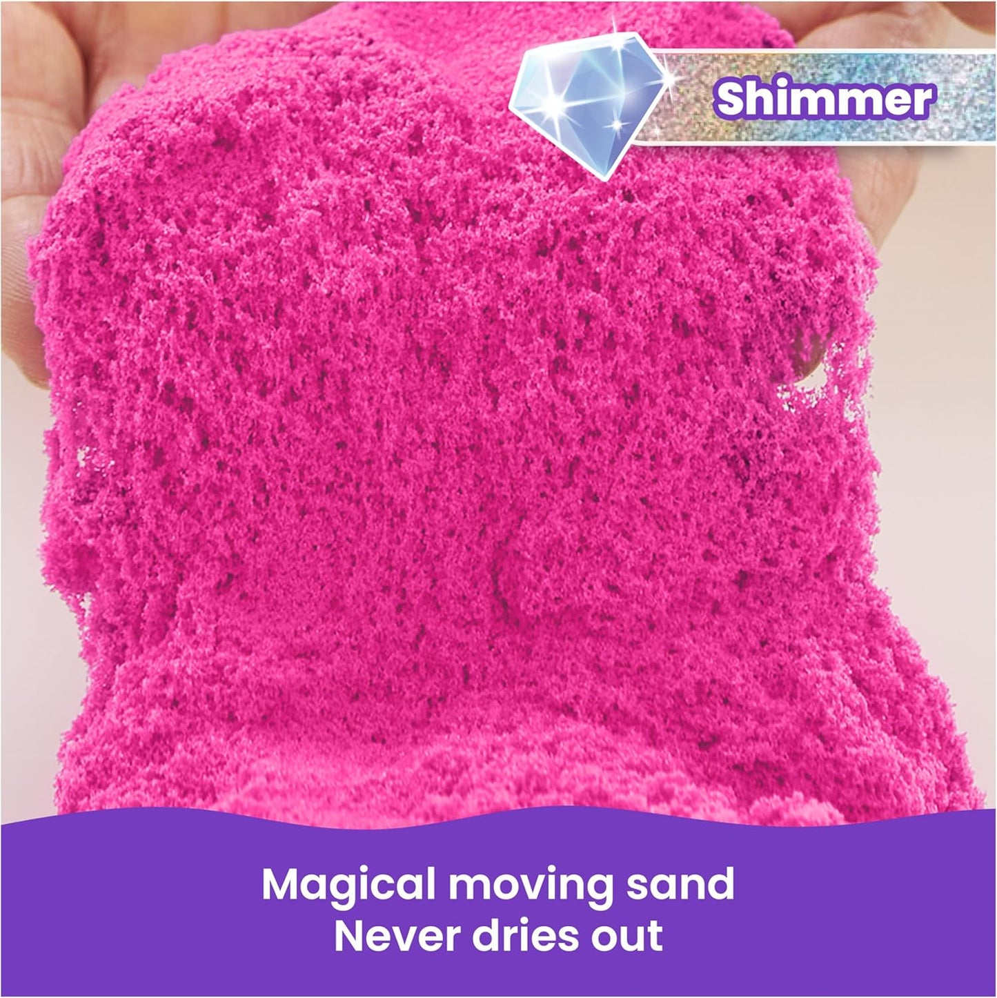 Kinetic Sand, Twinkly Teal 2lb Bag of All-Natural Shimmering Play Sand for Squishing, Mixing and Molding, Sensory Toys for Kids Ages 3 and up