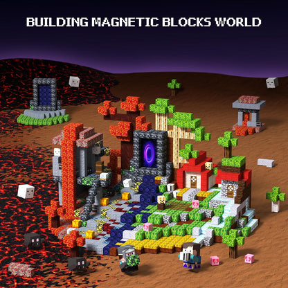 Magnetic Blocks - 150 PCS Magnets Game-Based Building Block for Ages 3,4,5,6,7,8,9,10,11 Kids Birthday Toy Sets Present, Stacking Cubes Construction Gift for Toddlers Boys & Girls, 0.8in