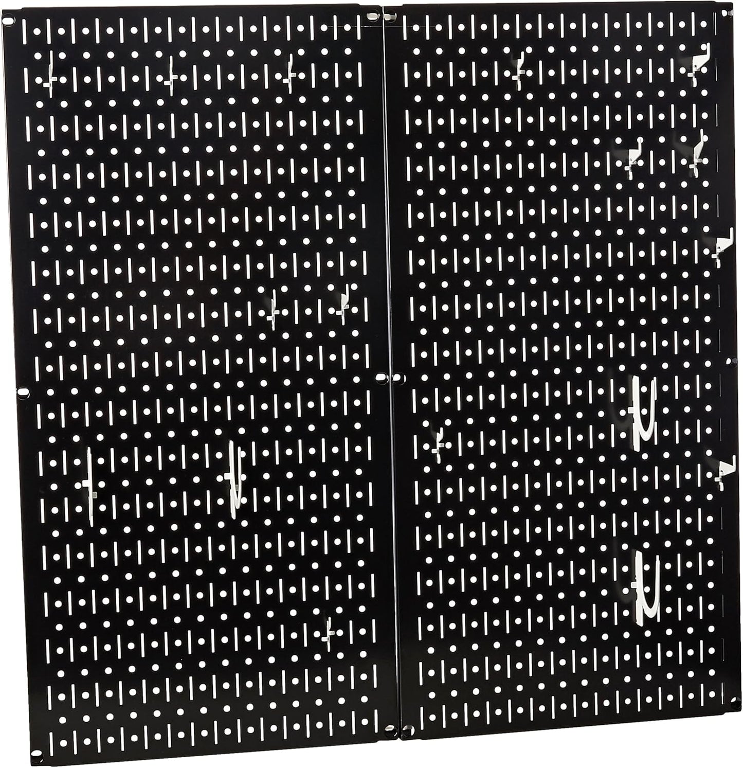 Wall Control Kitchen Pegboard Organizer Pots and Pans Storage Rack Organization Kit with Green Pegboard and White Accessories