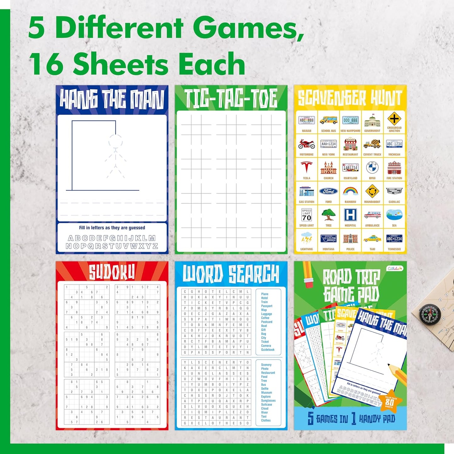 Pen Control & Tracing Activity Pad, 80 Tear-off Sheets Alphabet & Number Handwriting Practice Notepad for Kids, Letters A-Z/Numbers1-20/Patterns Tracing Workbook for Plane, Car Travel, Road Trip