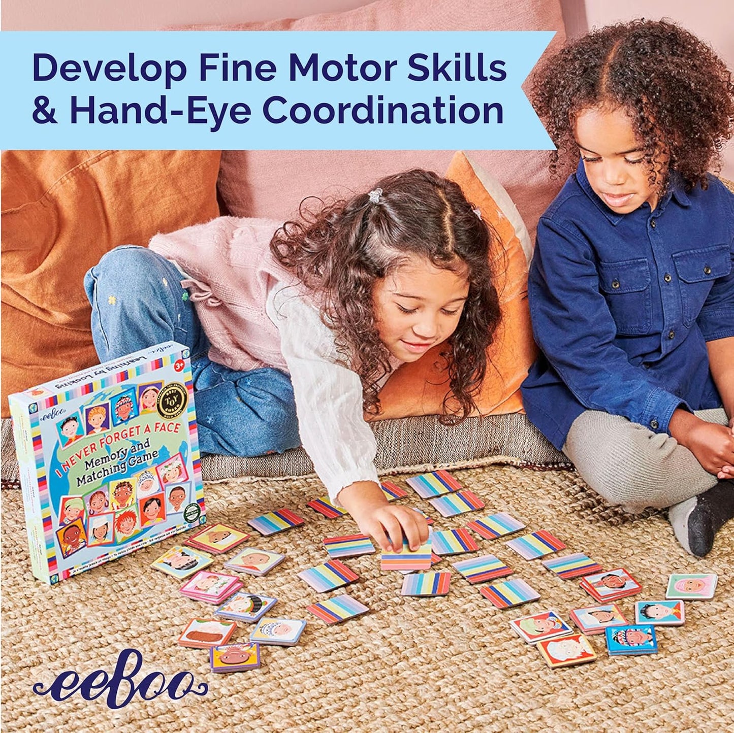 eeBoo: Memory and Matching Game - Life on Earth- 24 Pairs, Develops Recognition, Concentration, Memory & Vocabulary Skills, Age 3+