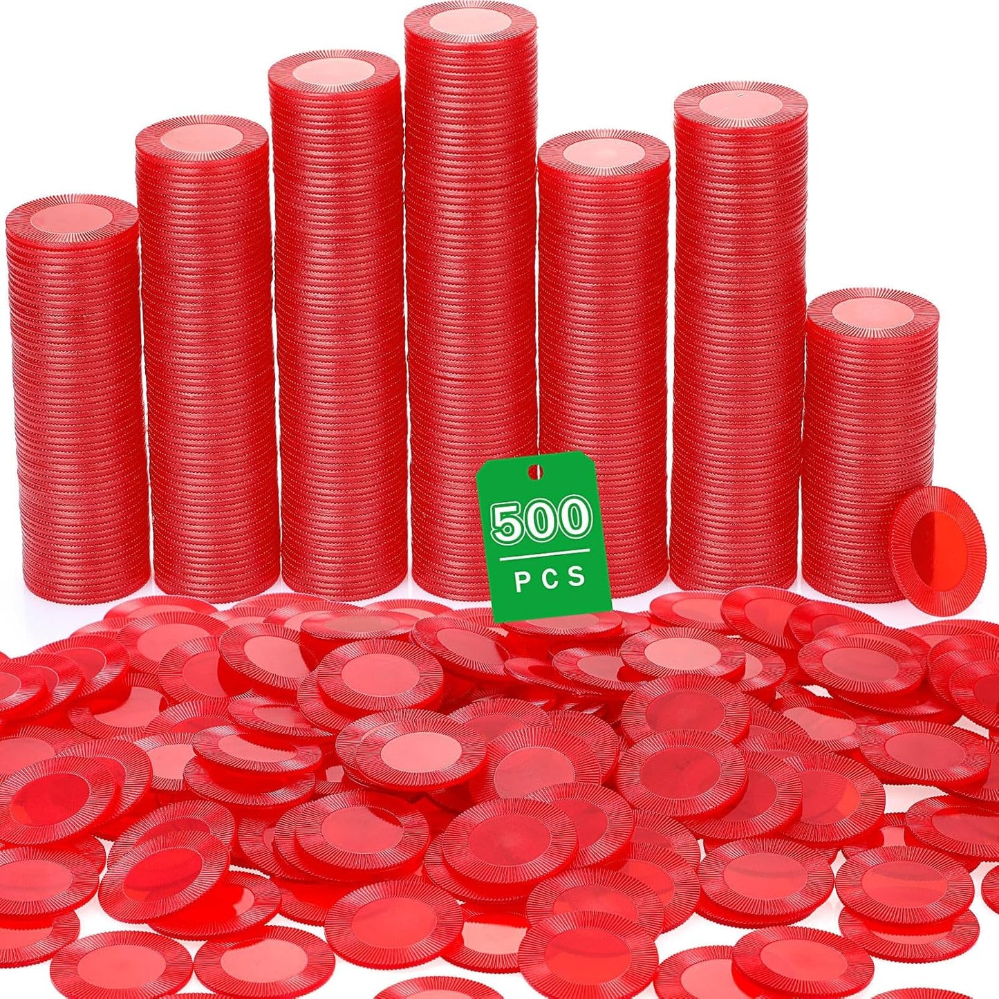 Leitee 500 Pcs Black Plastic Poker Chips Bulk 1.5 Inch Mini Bingo Chips Tokens Markers Blank Casino Counting Discs Learning Math Counters for Adults Interlocking Game Counting Reward Card