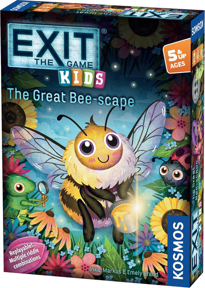 EXIT: Kids -The Great Bee-Scape | Fun, Puzzle Mystery Kids Game, 1-4 Players, Cooperative Nature Game, Riddles, Age 5+, by Kosmos