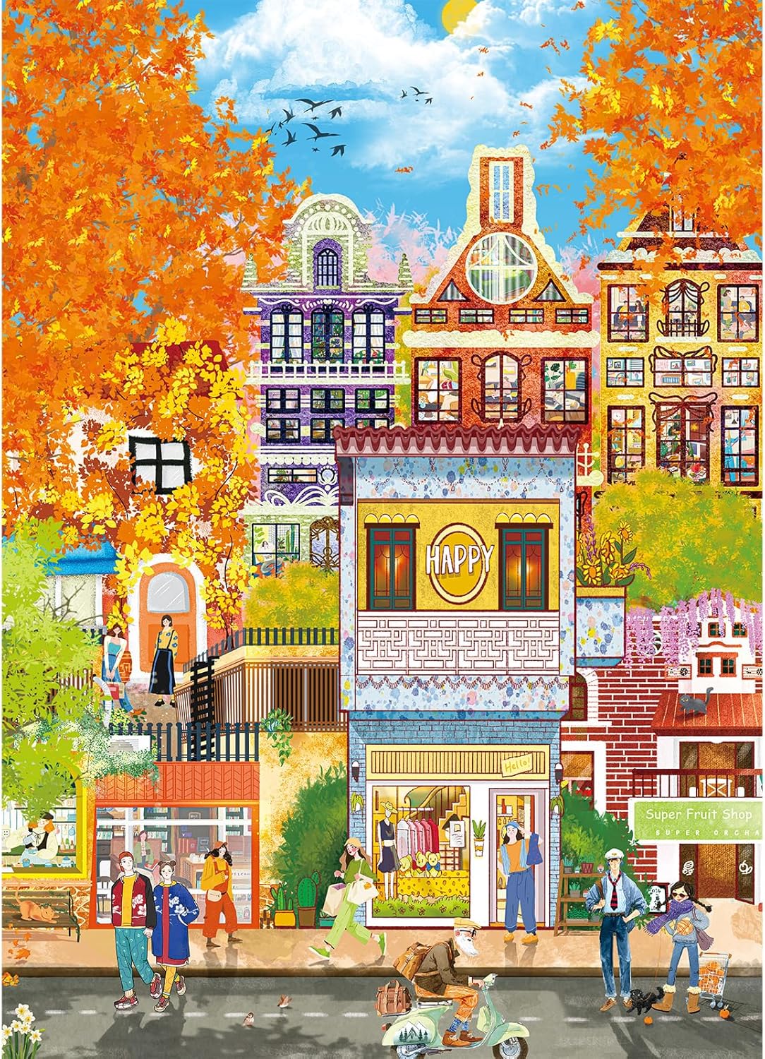 Puzzles for Adults 1000 Pieces,Seaview Campground Jigsaw Puzzle with 1:1 HD Poster, Perfect Interlocking No Dust, Stress Relief Ideal Gift for Family Games