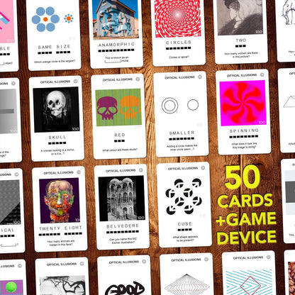 100 PICS Brain Teasers Travel Game - Solve 100 Puzzles | Flash Cards with Slide Reveal Case | Card Game, Gift, Stocking Stuffer | Hours of Fun for Kids and Adults | Age 6+