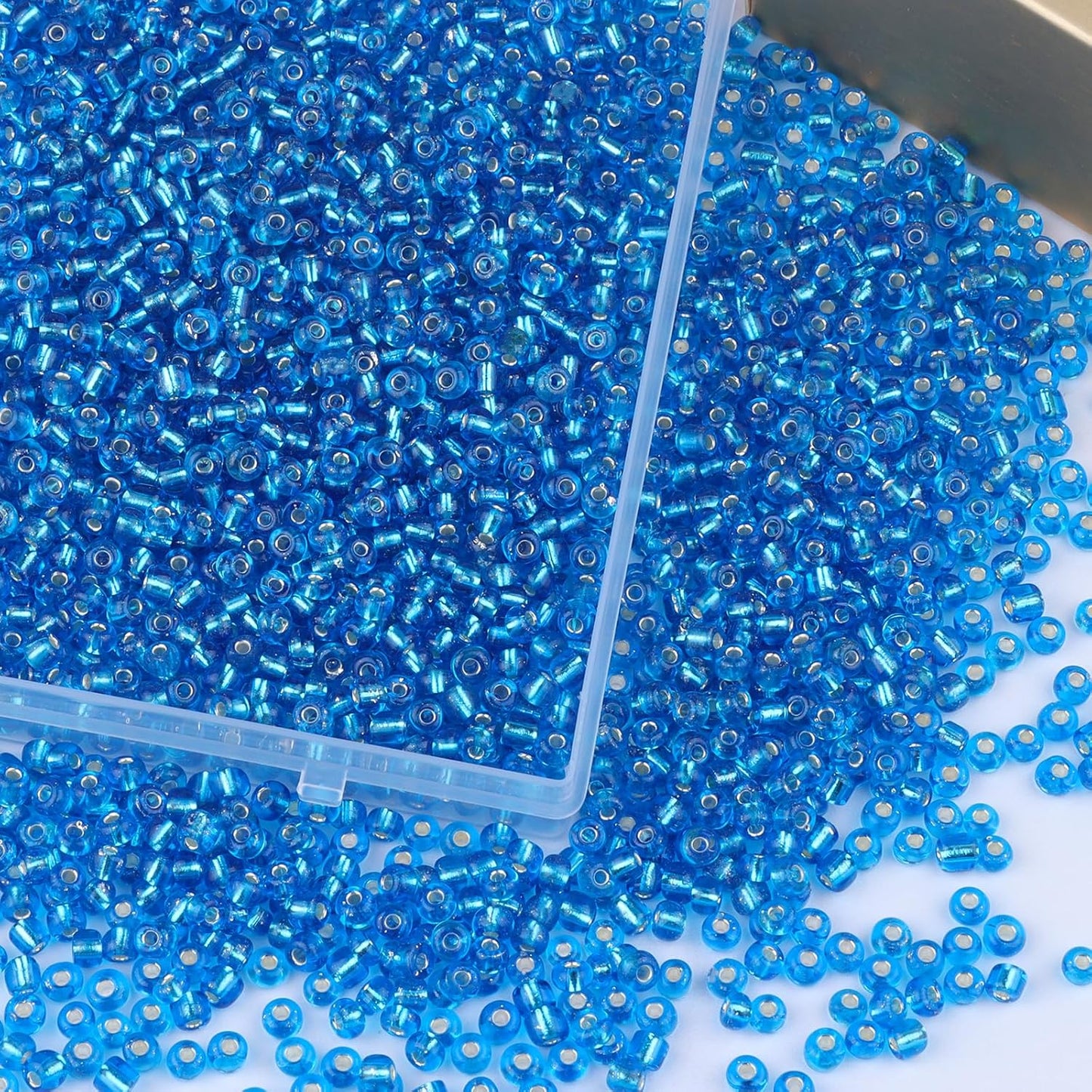 10100 Pcs Size 11/0 Glass Seed Beads, 2 mm Dark Green Small Mini Spacer Loose Pony Beads for Jewelry Making and DIY Crafts - Colors B