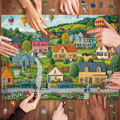 Puzzles for Adults 1000 Pieces,Seaview Campground Jigsaw Puzzle with 1:1 HD Poster, Perfect Interlocking No Dust, Stress Relief Ideal Gift for Family Games