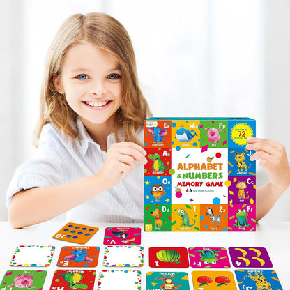 Hebayy 72 PCS Memory Matching Game, Real Animal Matching Cards for Toddlers 36 Pairs Memory Cards for Preschool 4 5 6 Years Old