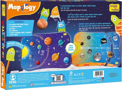 Imagimake Mapology Solar System for Kids | Educational Toys for Kids 5-7 | Space Toys | Puzzles for Boys & Girls Ages 4-8 | 6 Year Old Boy Gifts & Girl Gifts