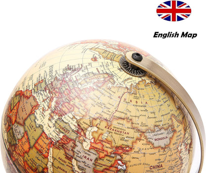 Political Globe Dia 5.5-inch / 14cm- Educational/Geographic - Stainless Steel Arc and Base - School, Home, and Office