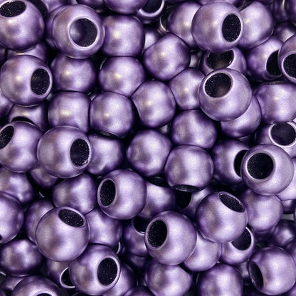 300 Acrylic Large Hole Beads for Crafts and for Hair 10mm x 12mm Acrylic Barrel Beads with 5.7mm Large Hole, Glossy Primary Assortment