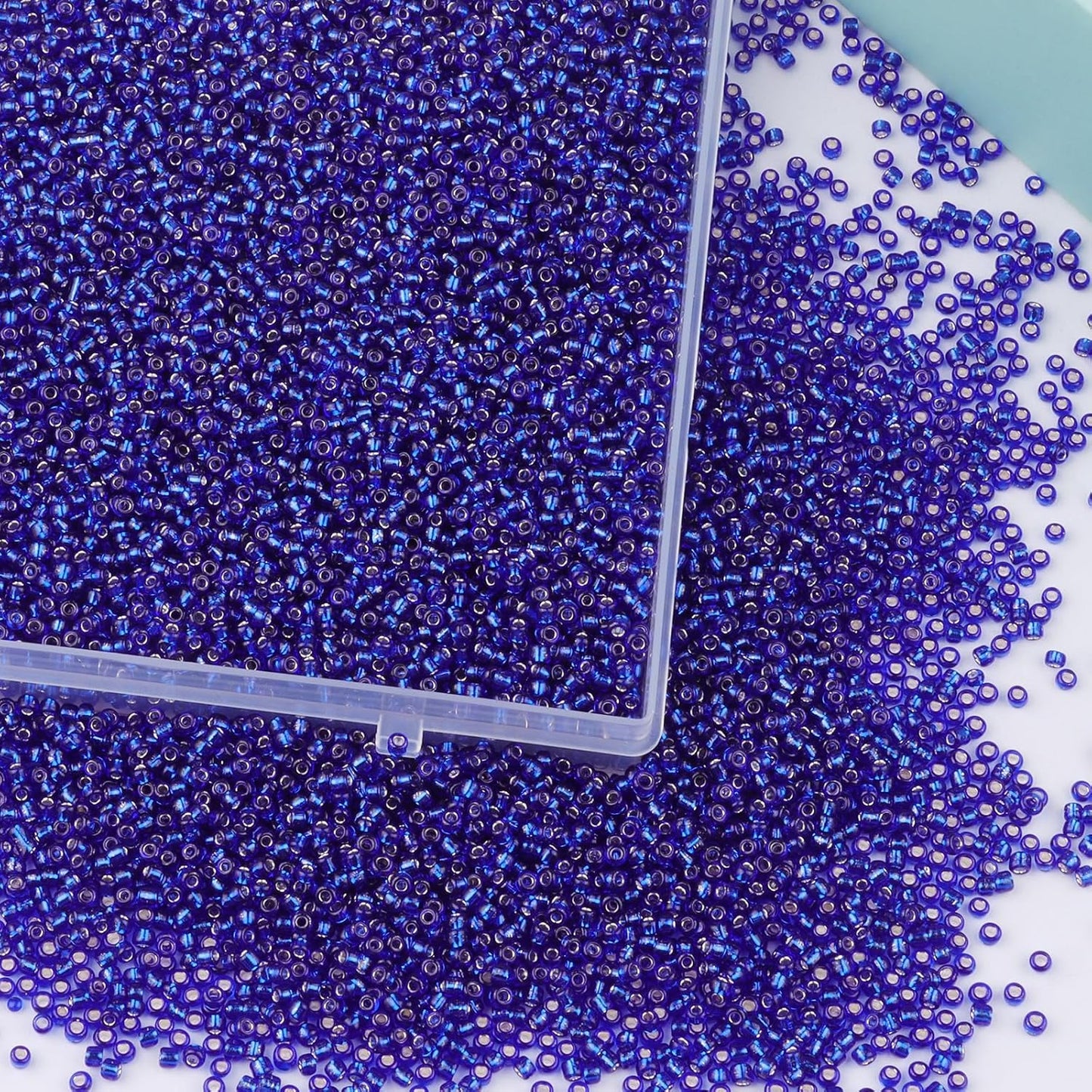 10100 Pcs Size 11/0 Glass Seed Beads, 2 mm Dark Green Small Mini Spacer Loose Pony Beads for Jewelry Making and DIY Crafts - Colors A