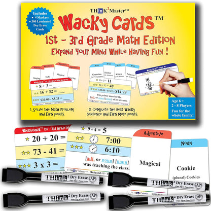 Think2Master Wacky Cards Practicing Math Including Addition, Subtraction & Multiplication.