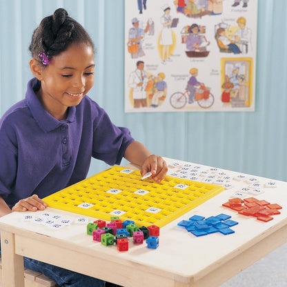 Learning Resources Hundred Number Board, Early Math, Counting Games for Kids,151 Piece Set, Ages 5+