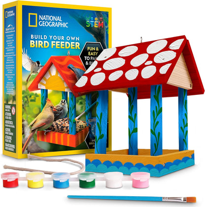 National Geographic Build a Bee Habitat Craft Kit for Kids – Paint & Build a House for Mason Bees, Outdoor Arts & Crafts, Nature Learning Activity, DIY Pollinator Garden Craft, Solitary Bee Hotel