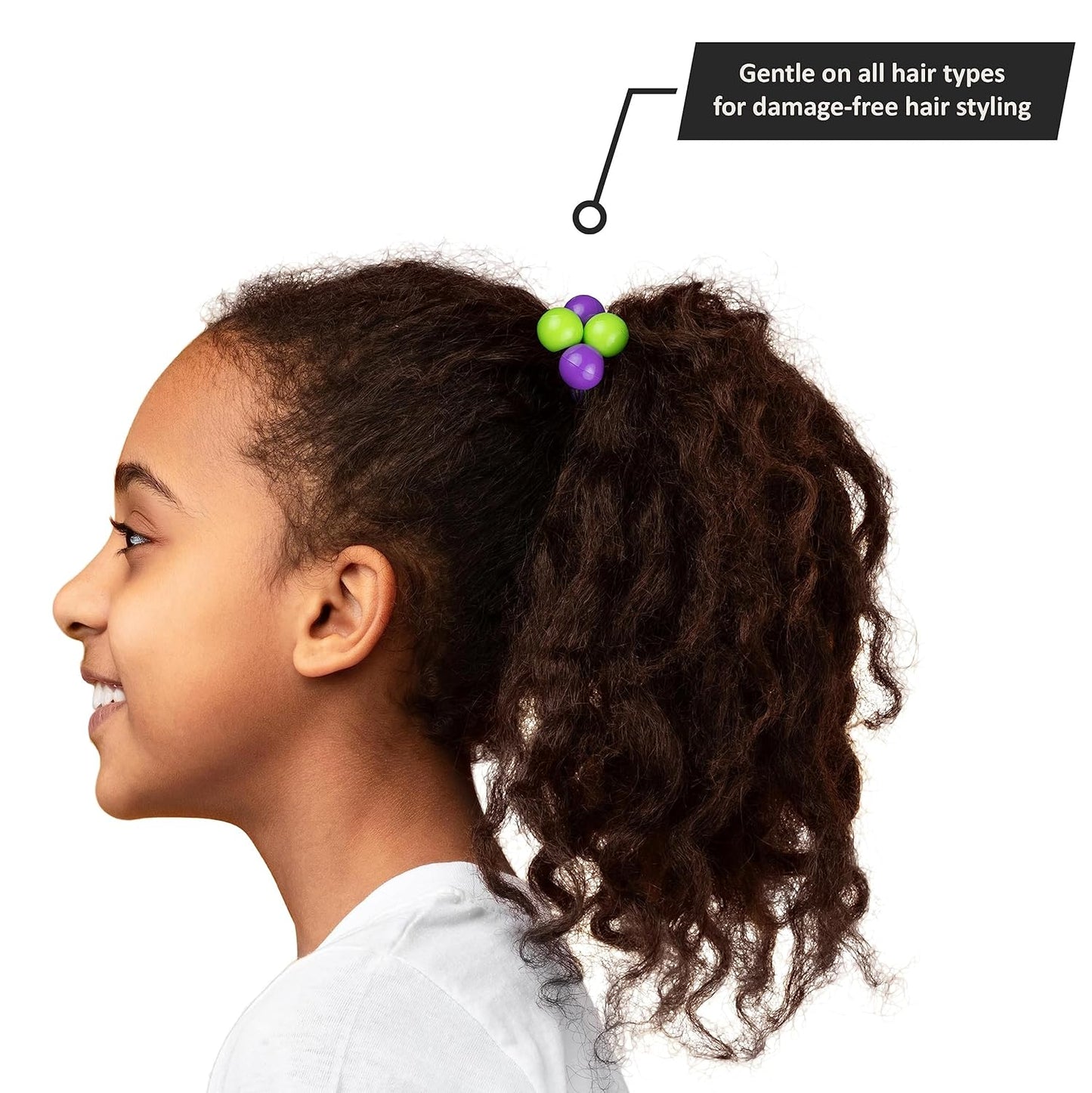 20pc Ponytailers Balls Elastics 18mm Round Opaque Multicolored Twin Beads Bauble Holders Toddler Kids Braiding Styling