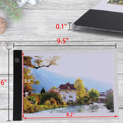 Mini A5 LED Light Box for Drawing and Tracing,A5 Diamond Art Painting Light Board,LED Copy Board Light Tracing Box,Light Pad
