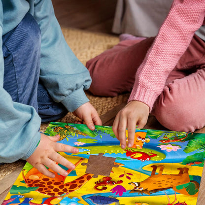 QUOKKA Puzzles for Kids Ages 4-6 – 4 x 48 Pieces Jigsaw Puzzles for Toddlers 2-4 – Children's Game Ages 3-5 for Learning Farm Animals – Educational Preschool Toy for Boys and Girls 4-8 Years Old