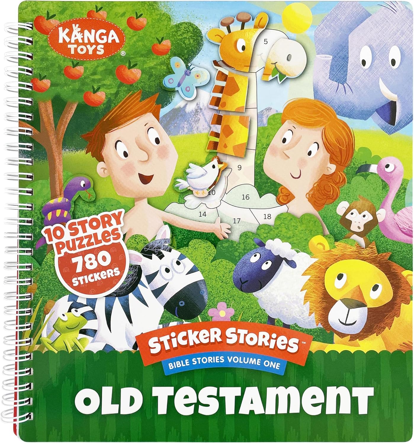 Activity Sticker Book 7 and Up The Life of Jesus Sticker Stories Puzzle Book Explore 10 New Testament Adventures 756 Reusable Stickers Spiral Binding