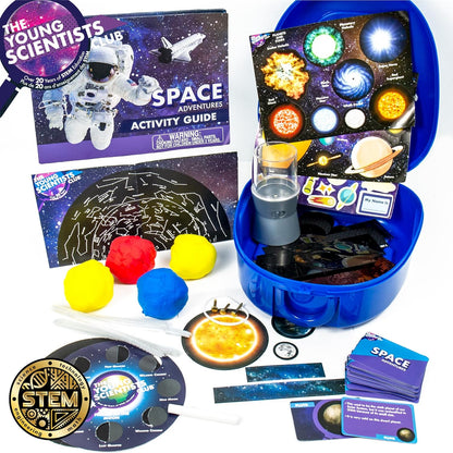 The Young Scientists Club Space Adventures Pack, STEM Kit, 13 Educational Activities, Includes Reusable Backpack, Space Navigator, DIY Constellations, Space Card Game & More, Multi (204755)