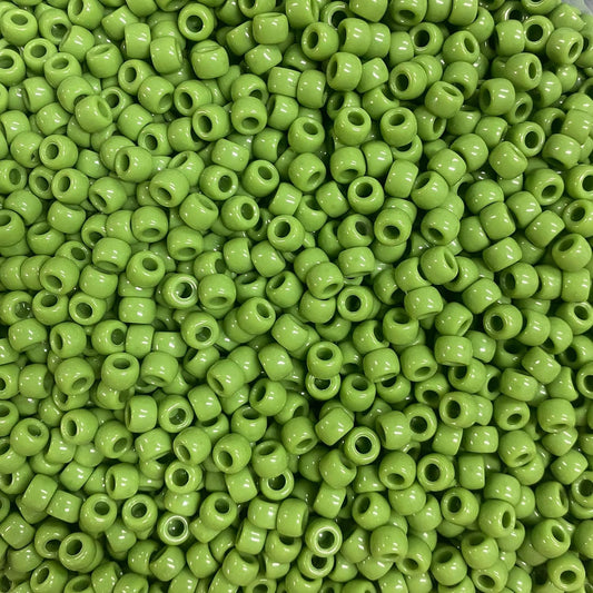 Bala&Fillic 6x9mm Army Green Pony Beads with Smooth Surface 1000pcs Crayon Color Craft Beads (Army Green)