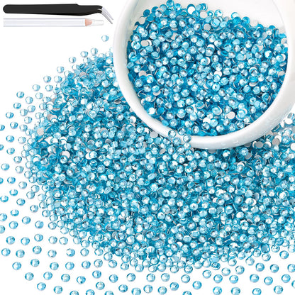 5000PCS SS6/2mm Glass Crystal Rhinestones (Clear), Bedazzling Flatback Rhinestones for Crafting DIY Crafts Nail Art Makeup Decoration, Gems Diamond Charms for Tumbler Shoes Clothing Mug