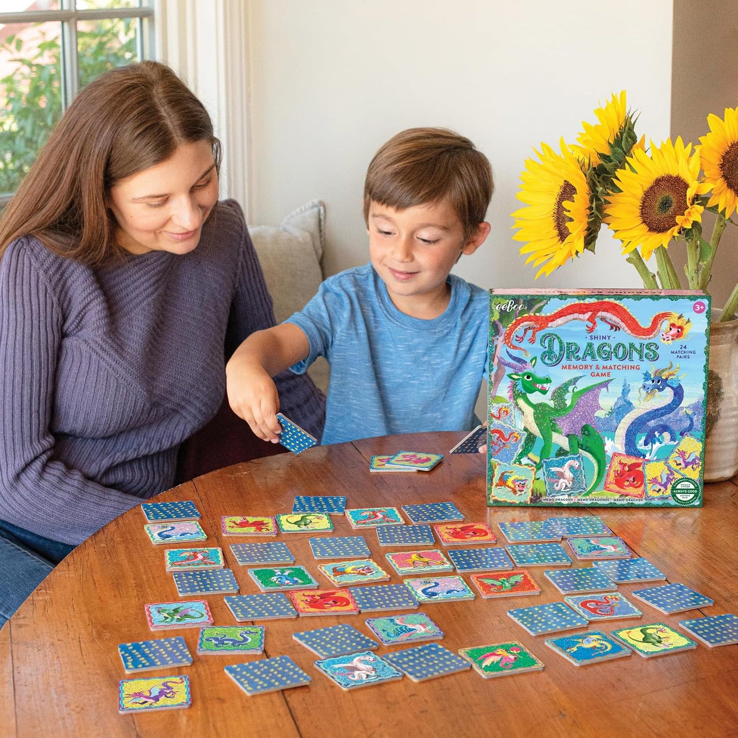 eeBoo: Memory and Matching Game - Life on Earth- 24 Pairs, Develops Recognition, Concentration, Memory & Vocabulary Skills, Age 3+