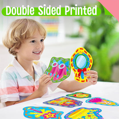 SpriteGru 9 Pieces Kids Lacing Cards, Double Sided Sewing Cards in 9 Vehicle Cards with 9 Colorful Laces, Imagination Development Lacing Toys Games for Children Educational and Learning Activity