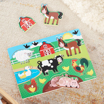 Melissa & Doug Pets Wooden Peg Puzzle (8 pcs)