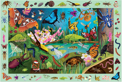 Mudpuppy Rainforest — 64 Piece Search & Find Puzzle Jigsaw Puzzle Featuring Diverse and Exotic Rainforest Animals and Over 40 Hidden Images to Find for Ages 4+