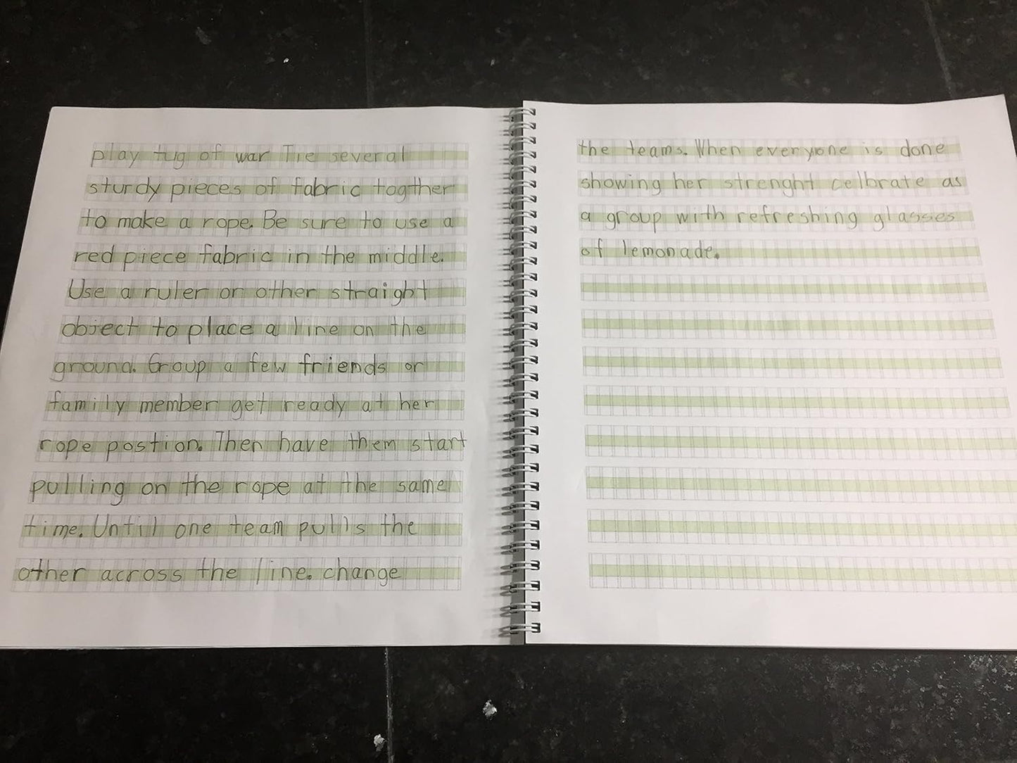 Channie’s Handwriting Improvement Spiral Notebook, Stylish Visual Writing & Printing Aid for Elementary School Students and Special Needs Kids & Teens, 120 Pages, Thick Paper, Size 10.5" x 9.5"