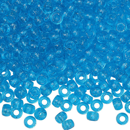 Auvoua 1000Pcs Pony Beads Bracelet 9mm Yellow Plastic Barrel Pony Beads for Necklace,Hair Beads for Braids,Key Chain,Jewelry Making (Yellow)